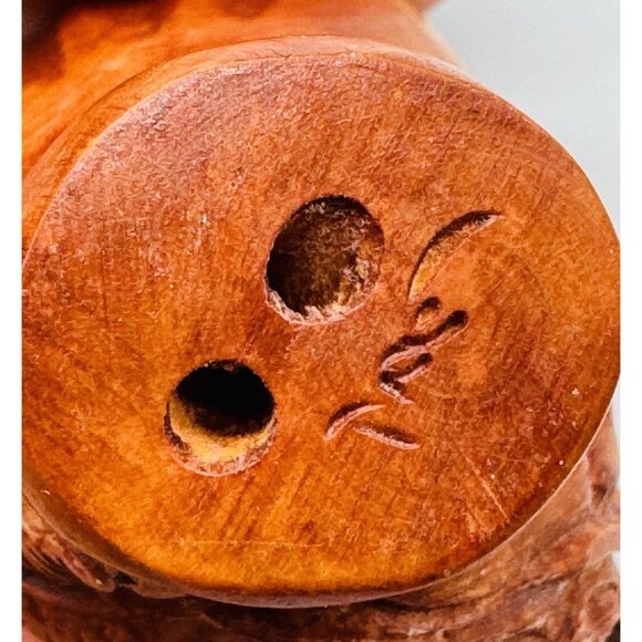 Netsuke Hand Carved Boxwood Dragon Toggle Luck Charm 2 inch Japanese Inro Ojime - Picture 6 of 7